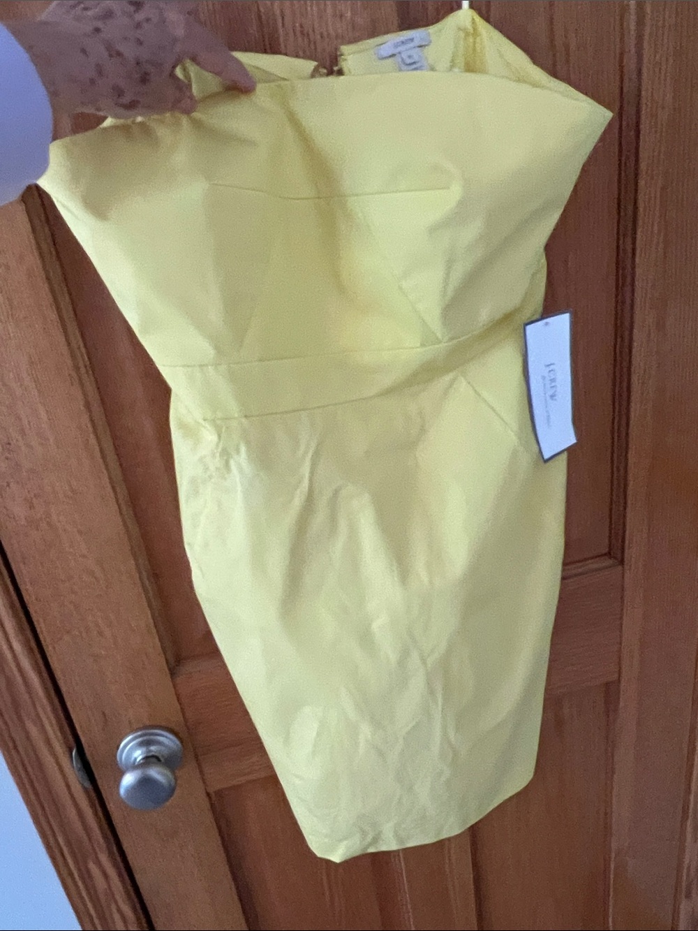 J. Crew Lemon Yellow Strapless Dress
